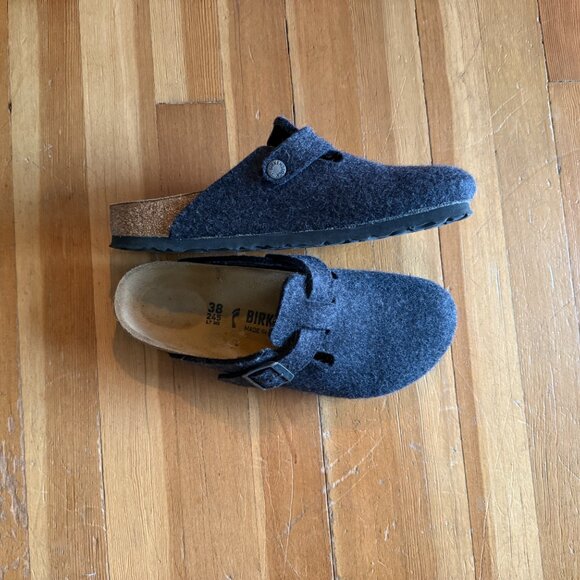 Birkenstock Boston Wool Felt Clog Grey Size 38 - Picture 3 of 5